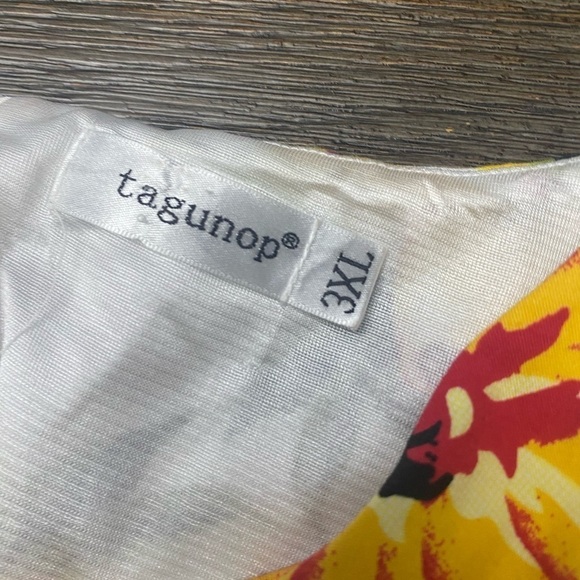 Women's 1950s Vintage Wrap swoop Neck Half Sleeve Retro Cocktail Swing Dress 3XL - Picture 6 of 10